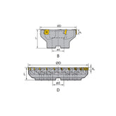 Face milling FMP02 Kr: 90° FMP02-050/063/080/100/125/-A22/A27/B32/B40-SE09/SE12-05/05C/06/06C/0/10C - Makotools Industrial Supply Tools for Metal Cutting